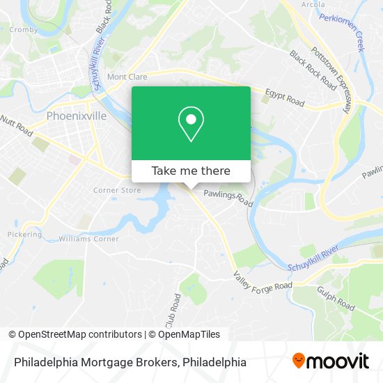 Philadelphia Mortgage Brokers map