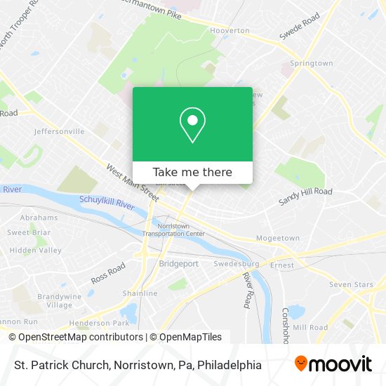 St. Patrick Church, Norristown, Pa map