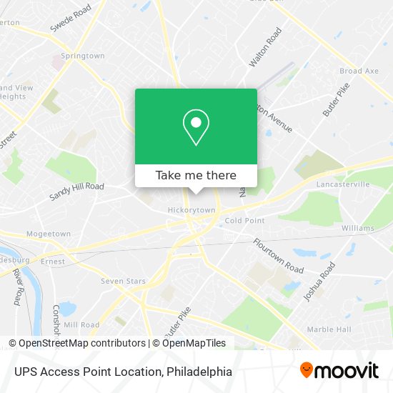 UPS Access Point Location map