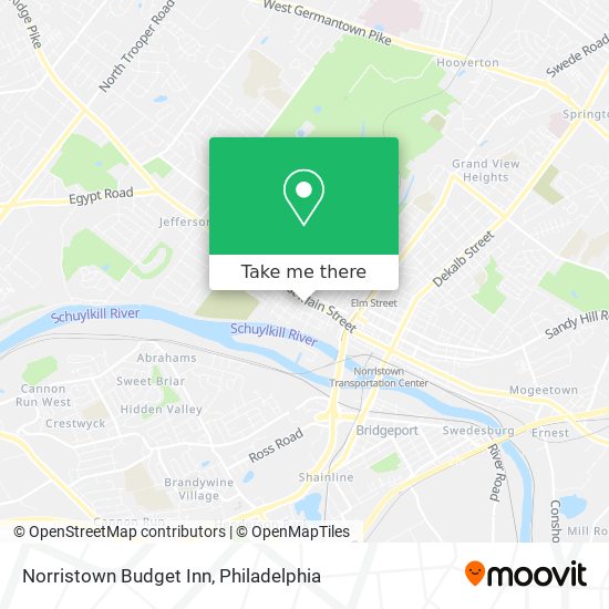 Norristown Budget Inn map