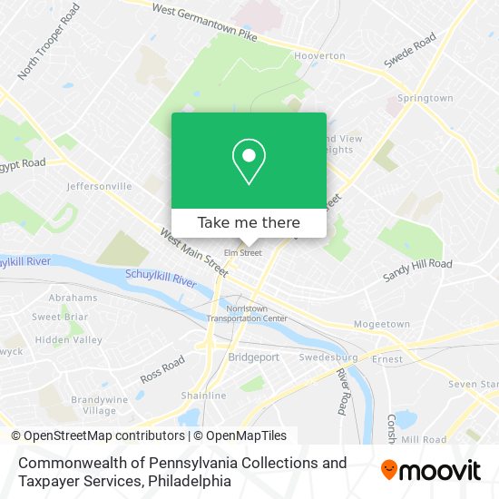 Commonwealth of Pennsylvania Collections and Taxpayer Services map