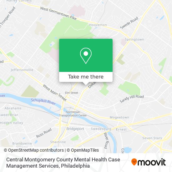 Mapa de Central Montgomery County Mental Health Case Management Services
