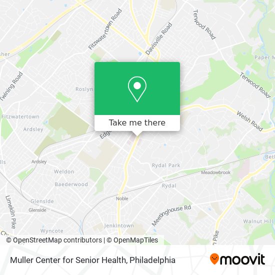 Muller Center for Senior Health map