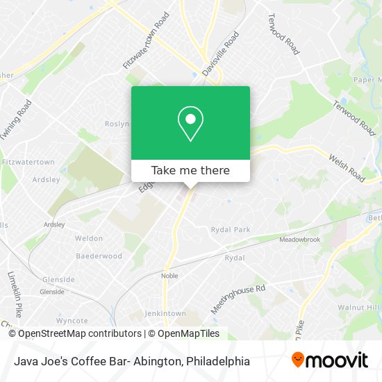 Java Joe's Coffee Bar- Abington map