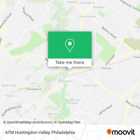 ATM Huntingdon Valley map