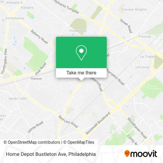Mapa de Home Depot Bustleton Ave