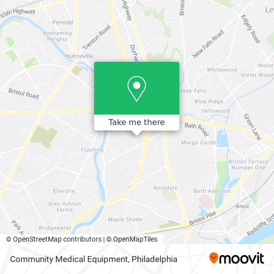 Community Medical Equipment map