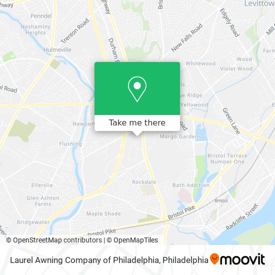 Laurel Awning Company of Philadelphia map