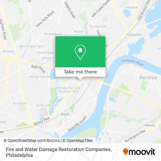 Fire and Water Damage Restoration Companies map