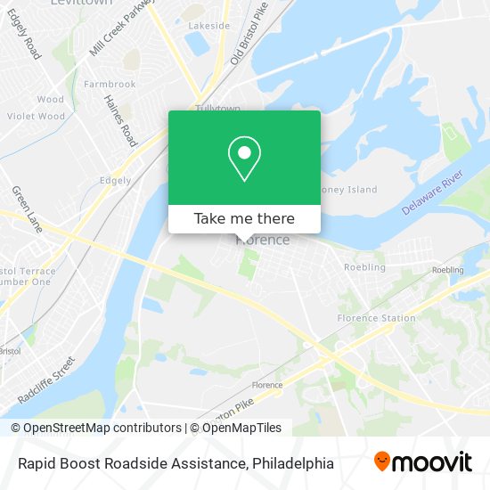 Mapa de Rapid Boost Roadside Assistance