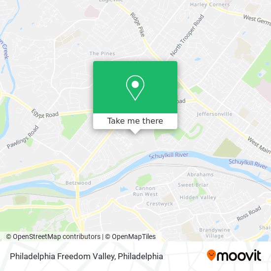 Philadelphia Freedom Valley map