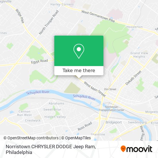 Norristown CHRYSLER DODGE Jeep Ram map