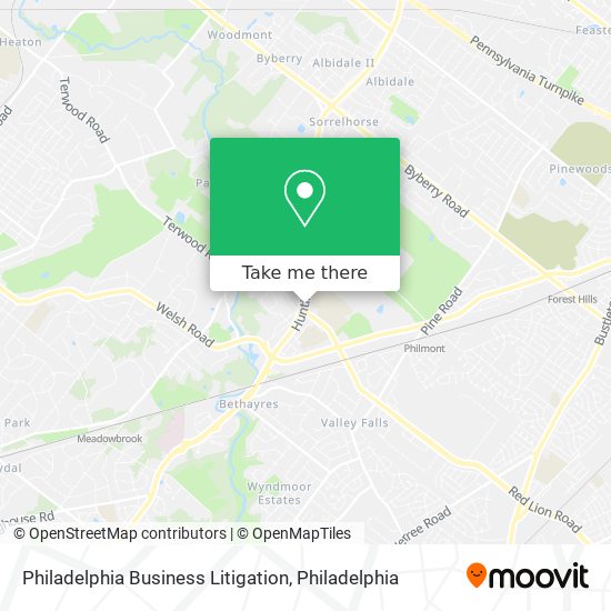 Philadelphia Business Litigation map