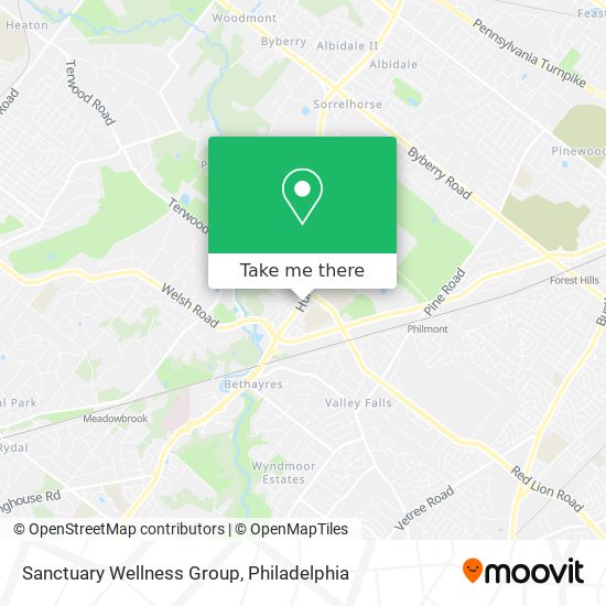 Sanctuary Wellness Group map