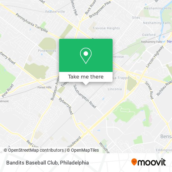 Bandits Baseball Club map