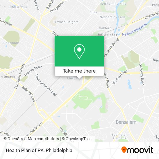 Health Plan of PA map