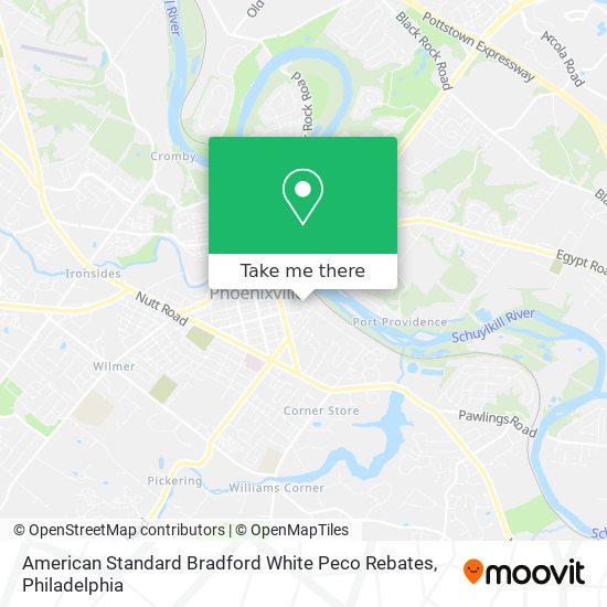 Mapa de American Standard Bradford White Peco Rebates