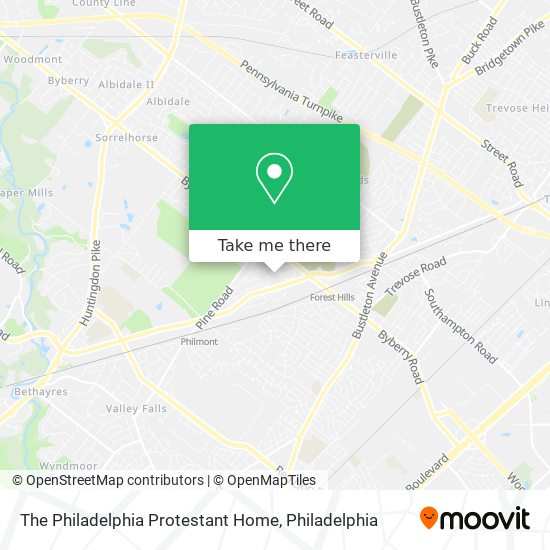 The Philadelphia Protestant Home map