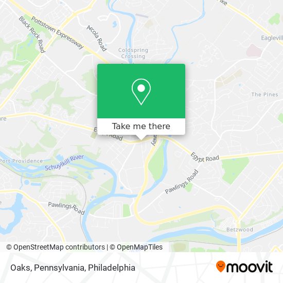 Oaks, Pennsylvania map