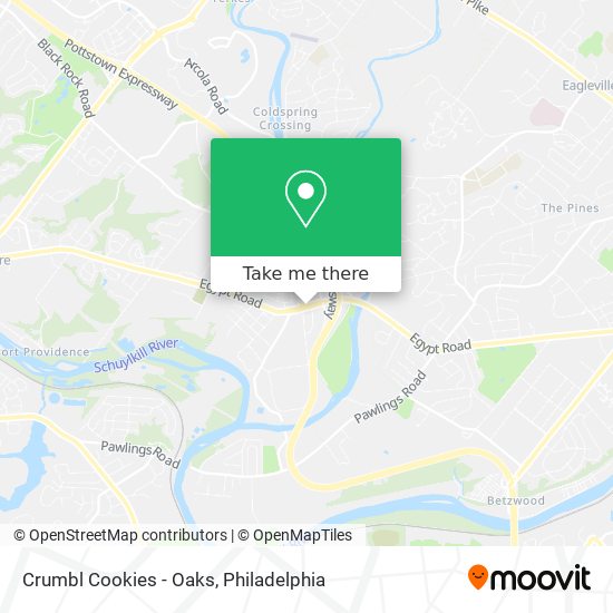Crumbl Cookies - Oaks map