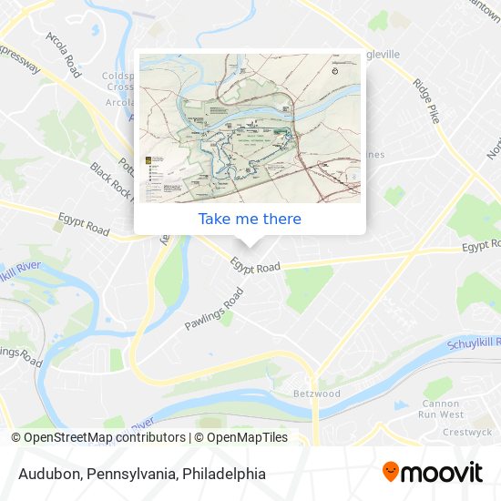 Mapa de Audubon, Pennsylvania