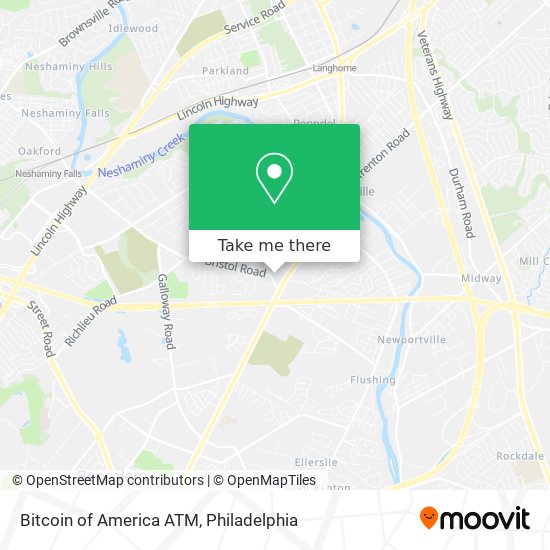 Mapa de Bitcoin of America ATM