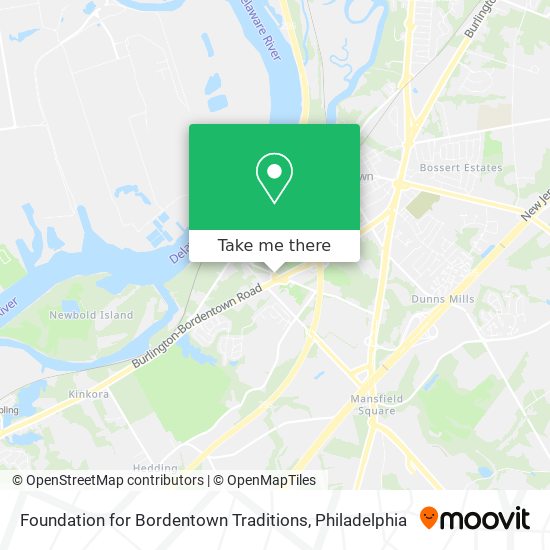 Foundation for Bordentown Traditions map