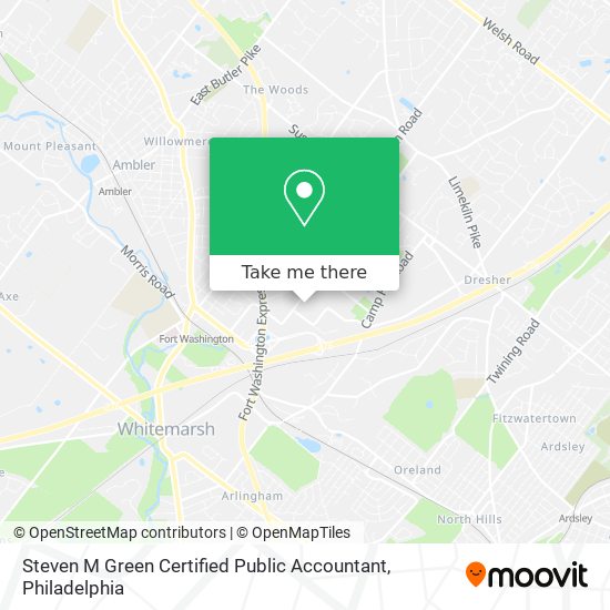 Steven M Green Certified Public Accountant map