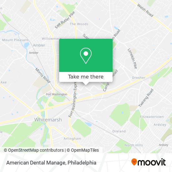 American Dental Manage map
