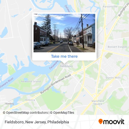 Mapa de Fieldsboro, New Jersey