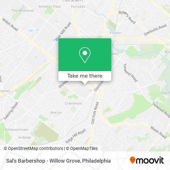 Mapa de Sal's Barbershop - Willow Grove