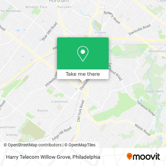Harry Telecom Willow Grove map