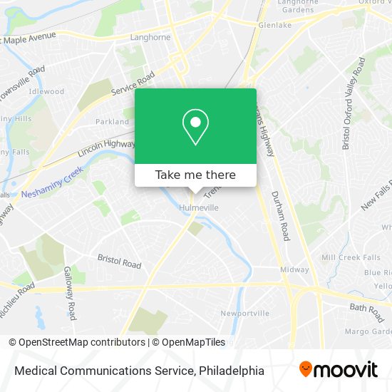 Medical Communications Service map