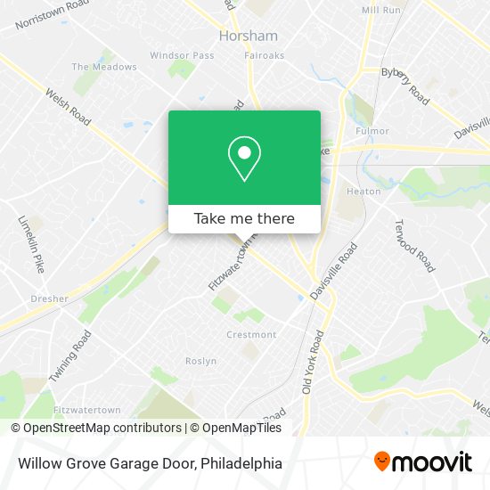 Willow Grove Garage Door map