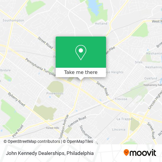 Mapa de John Kennedy Dealerships