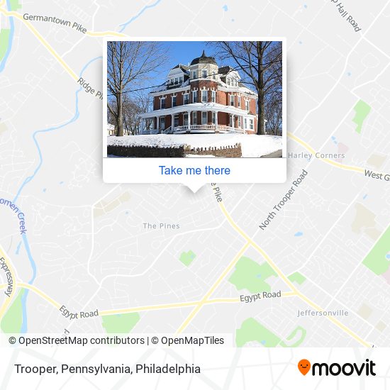 Mapa de Trooper, Pennsylvania