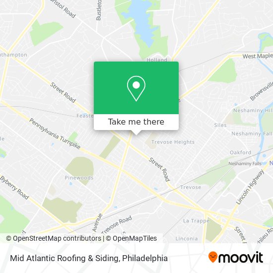 Mid Atlantic Roofing & Siding map