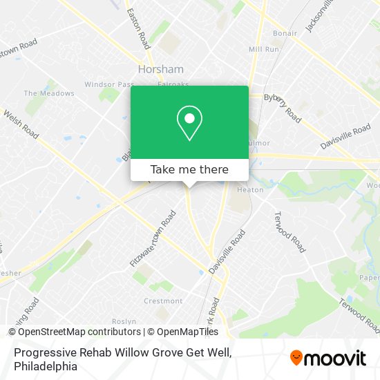 Progressive Rehab Willow Grove Get Well map