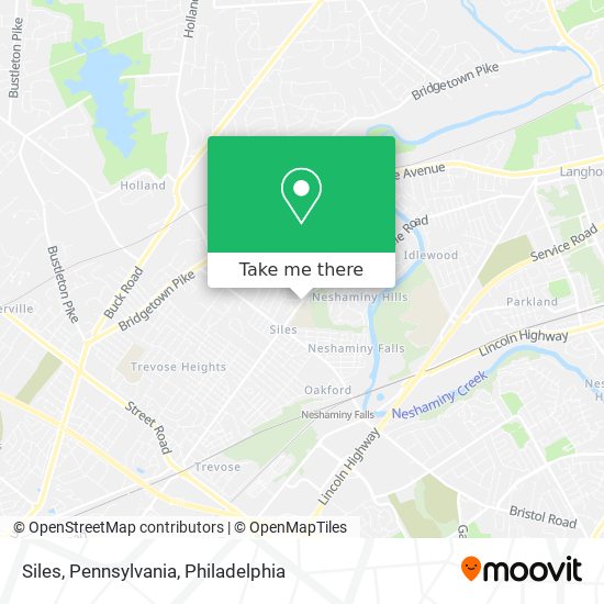 Mapa de Siles, Pennsylvania