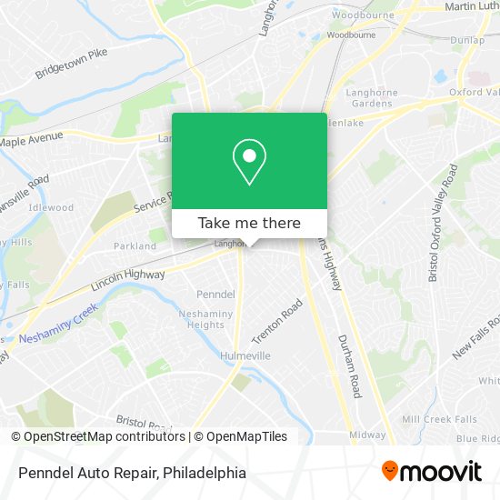 Penndel Auto Repair map