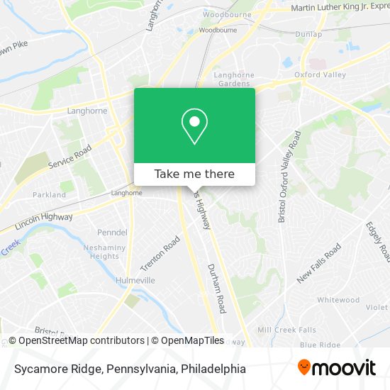 Mapa de Sycamore Ridge, Pennsylvania