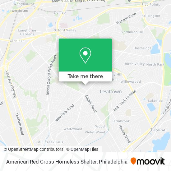 Mapa de American Red Cross Homeless Shelter