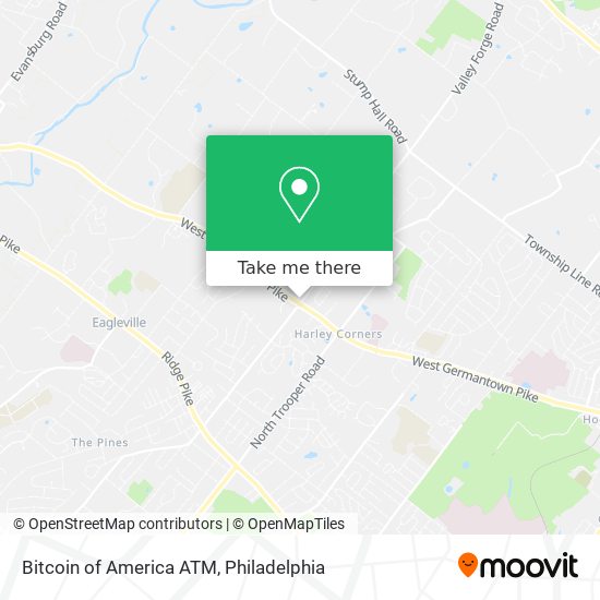 Mapa de Bitcoin of America ATM