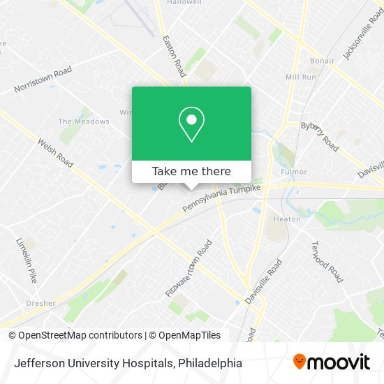 Jefferson University Hospitals map