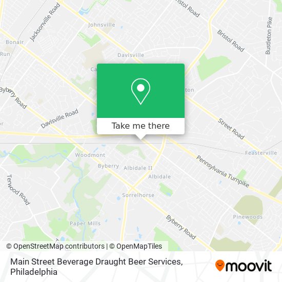 Main Street Beverage Draught Beer Services map