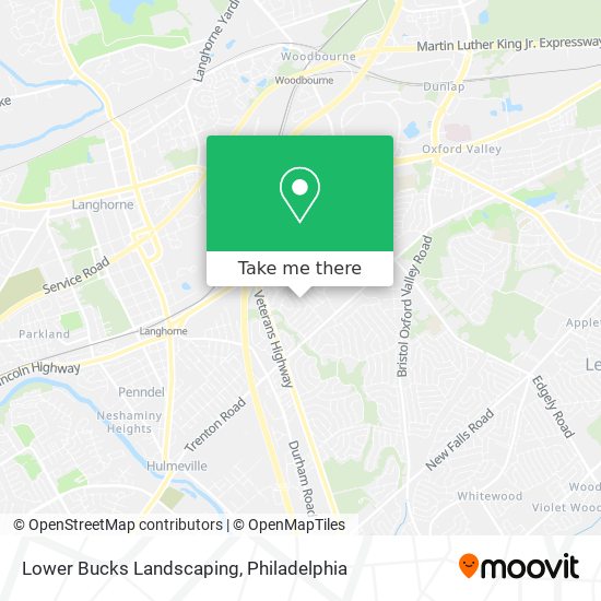 Lower Bucks Landscaping map