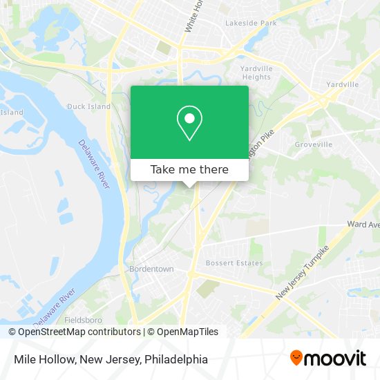 Mile Hollow, New Jersey map