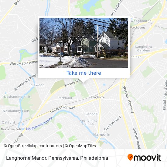 Mapa de Langhorne Manor, Pennsylvania