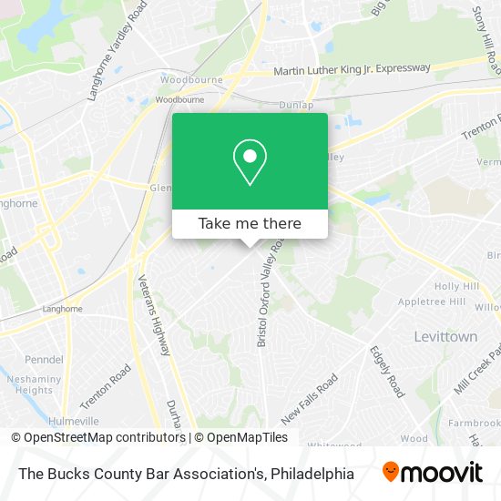 The Bucks County Bar Association's map