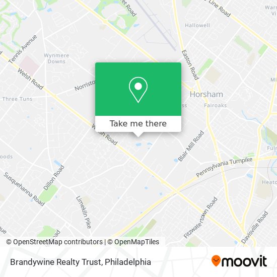 Mapa de Brandywine Realty Trust